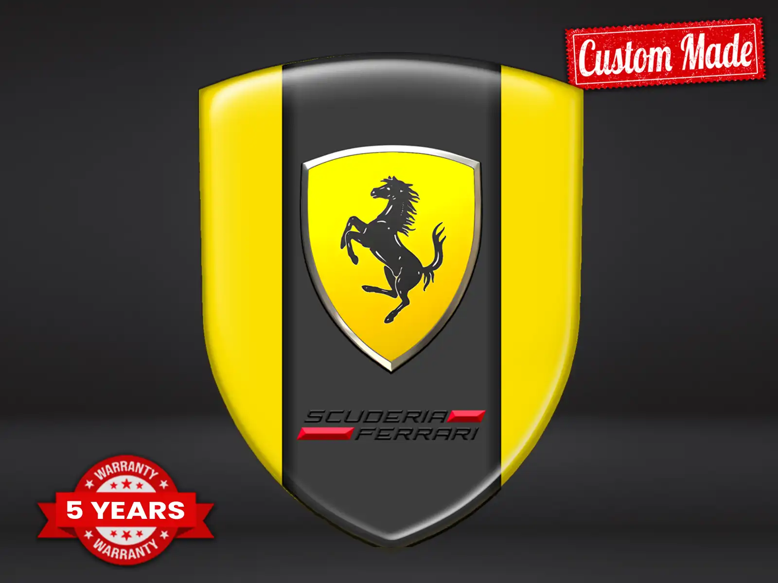 Ferrari Silikonsticker S Logo Hochwertig Professionell